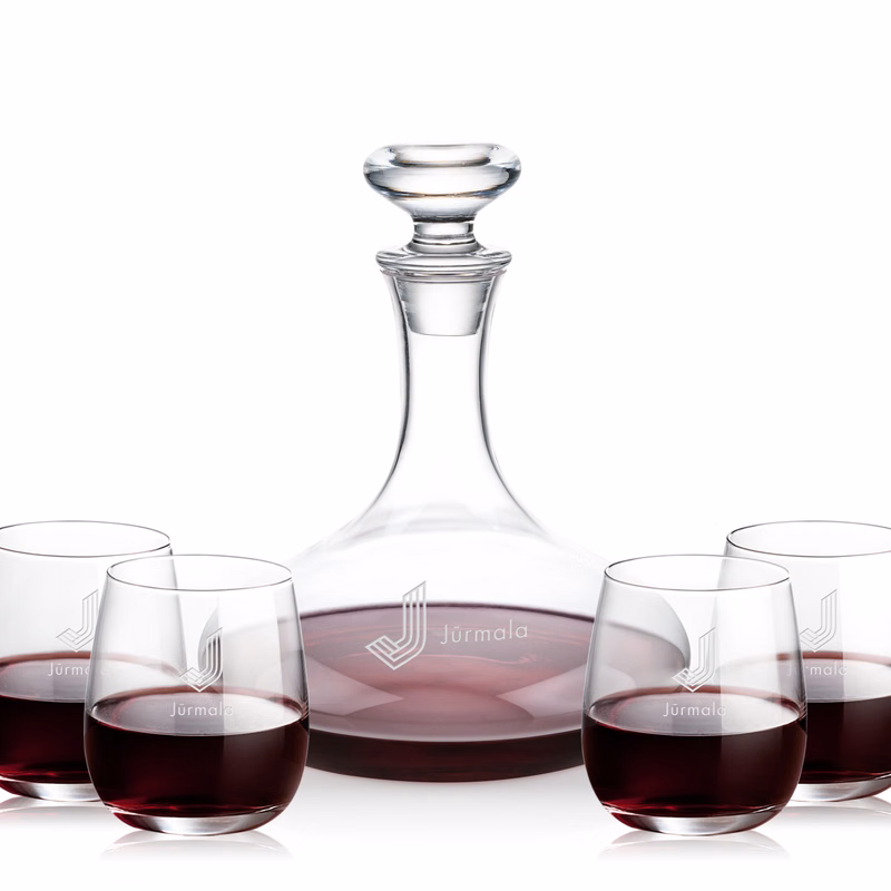 Elliston Decanter & Crestview Stemless Wine Set