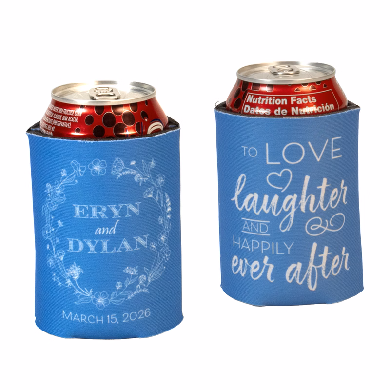 Full Color Wedding Can Cooler
