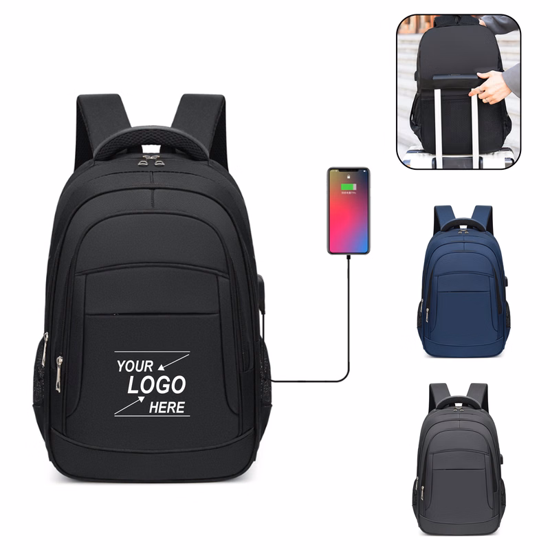 School Backpack with USB Charging Port