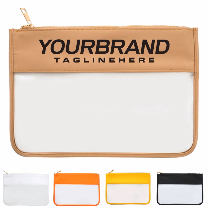 Branded Clear Makeup Waterproof Toiletry Cosmetic Bag