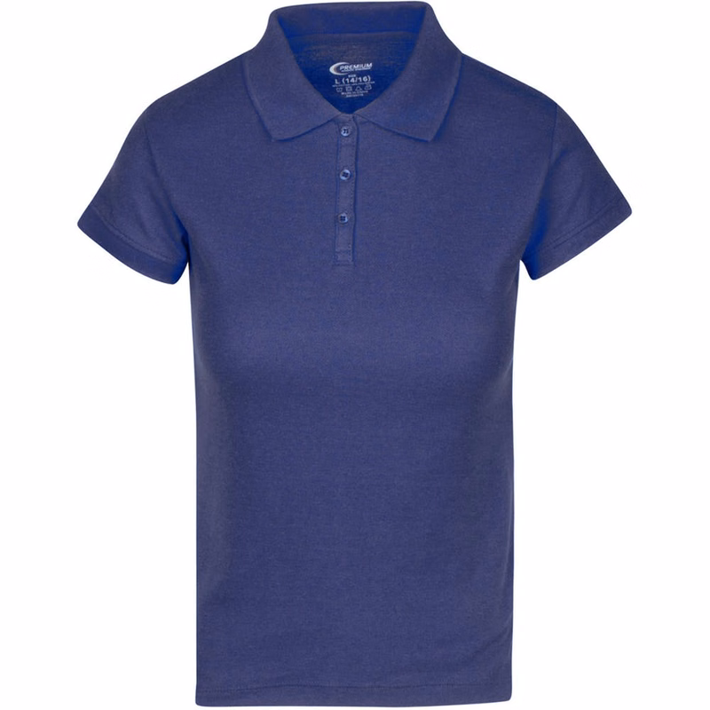 Juniors' Polo Uniform Shirts - Navy Size Large