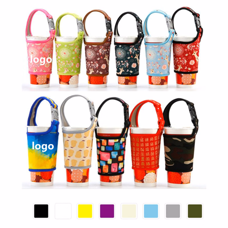 Neoprene Water Bottle Sleeve w/Handle