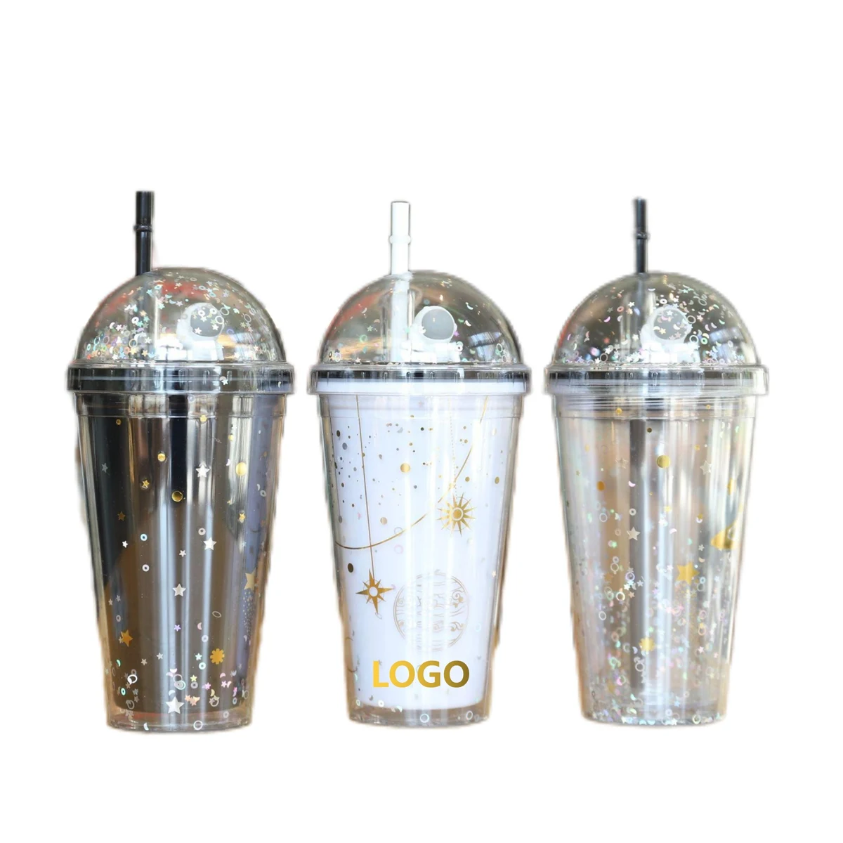 15 oz. Double Wall Space Astronaut Straw Tumbler (direct import) 1