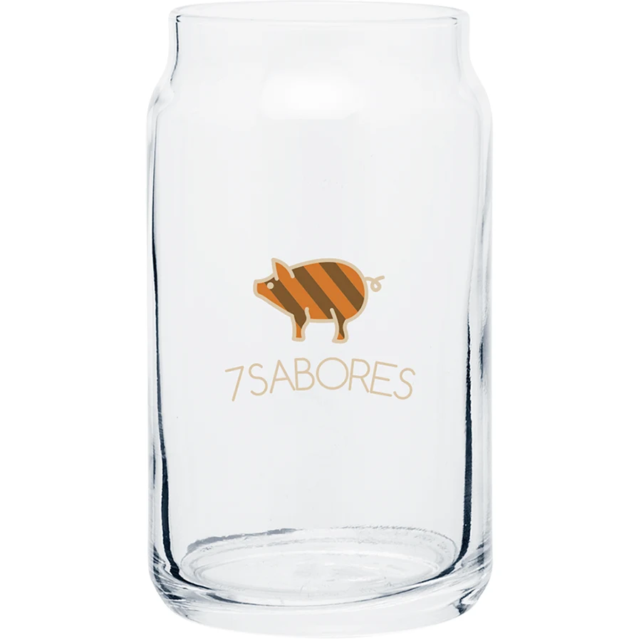 5 oz glass can taster, custom glassware with logo imprint 1