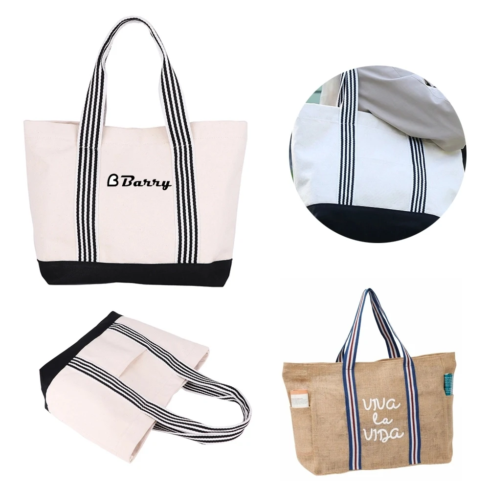 Jute Handbag With Pockets 1