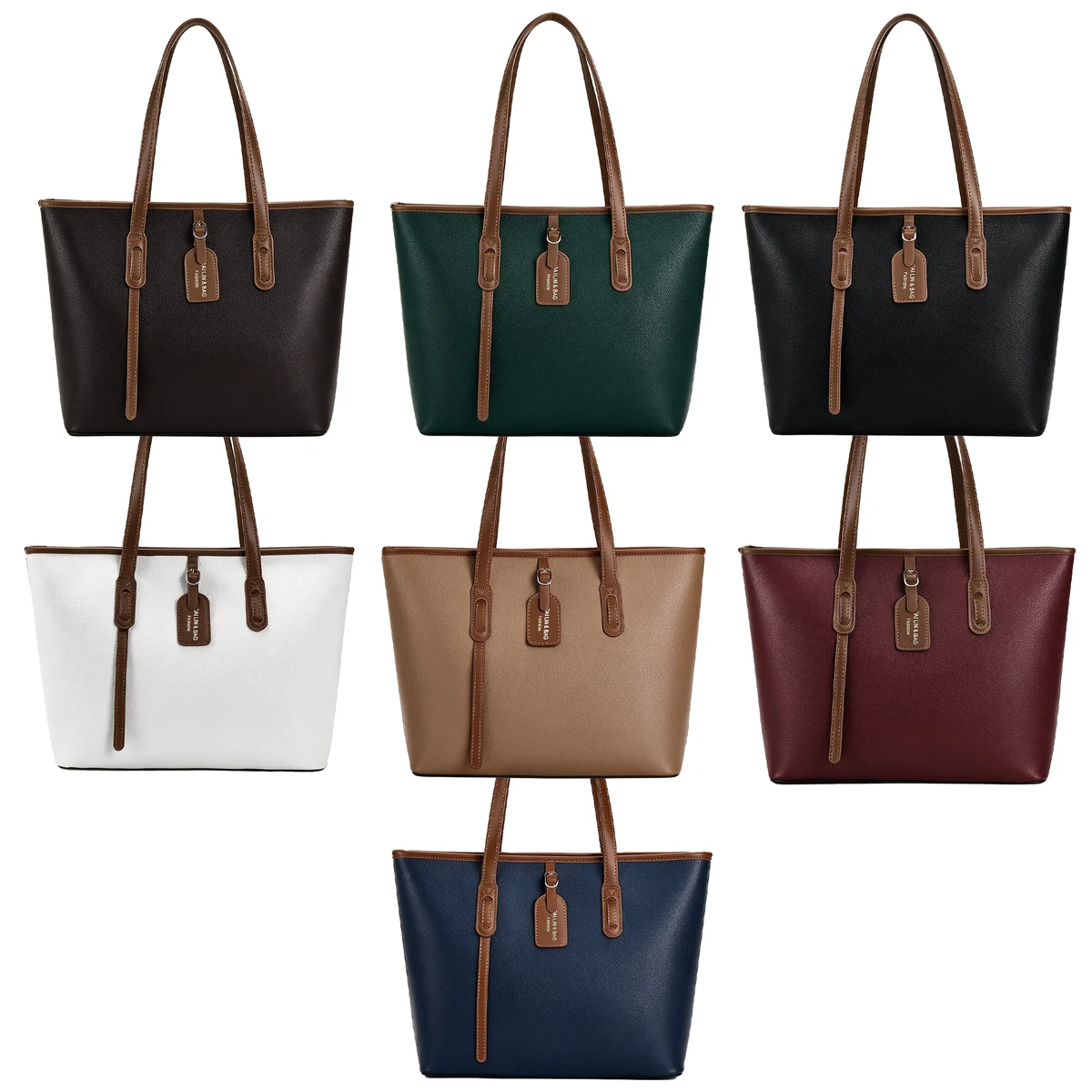 Comfortable PU Leather Multi Pocket Tote Bag 1