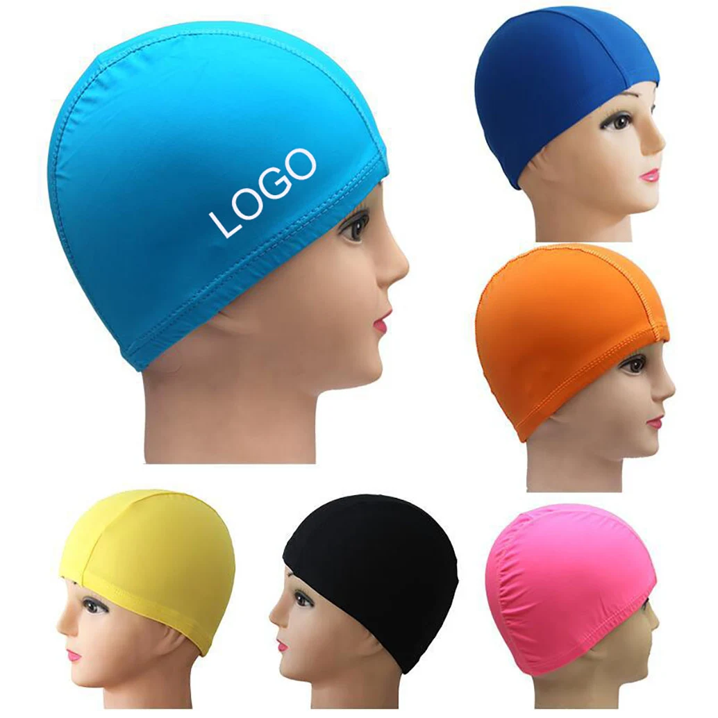 Nylon Fabric Swim Cap for kids and adults 1