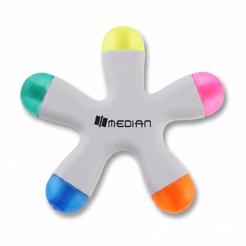 Funky Shaped Five Color Highlighter
