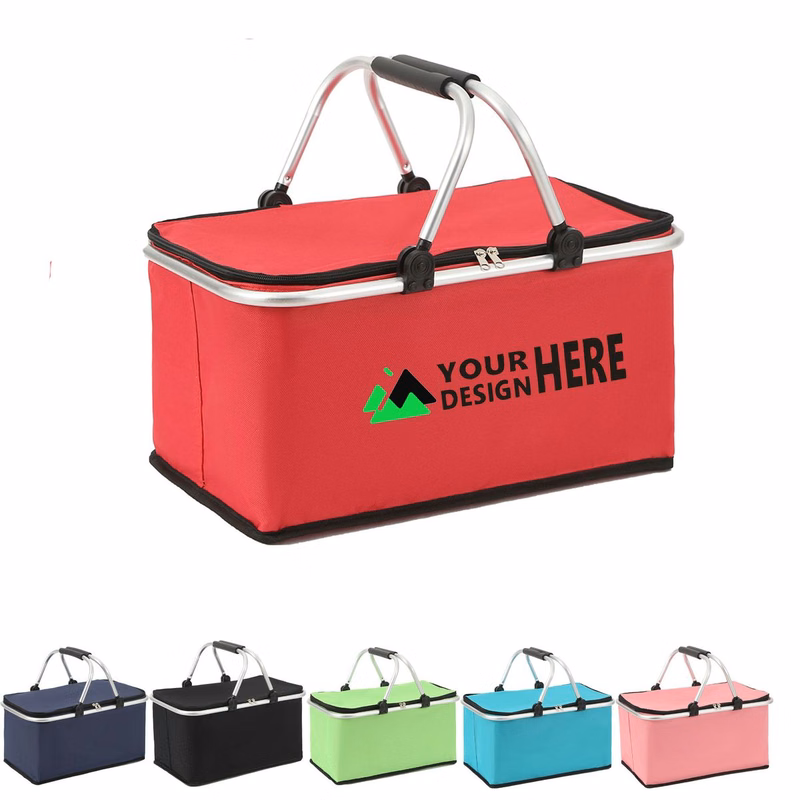 Portable Collapsible Picnic Basket w/Handles