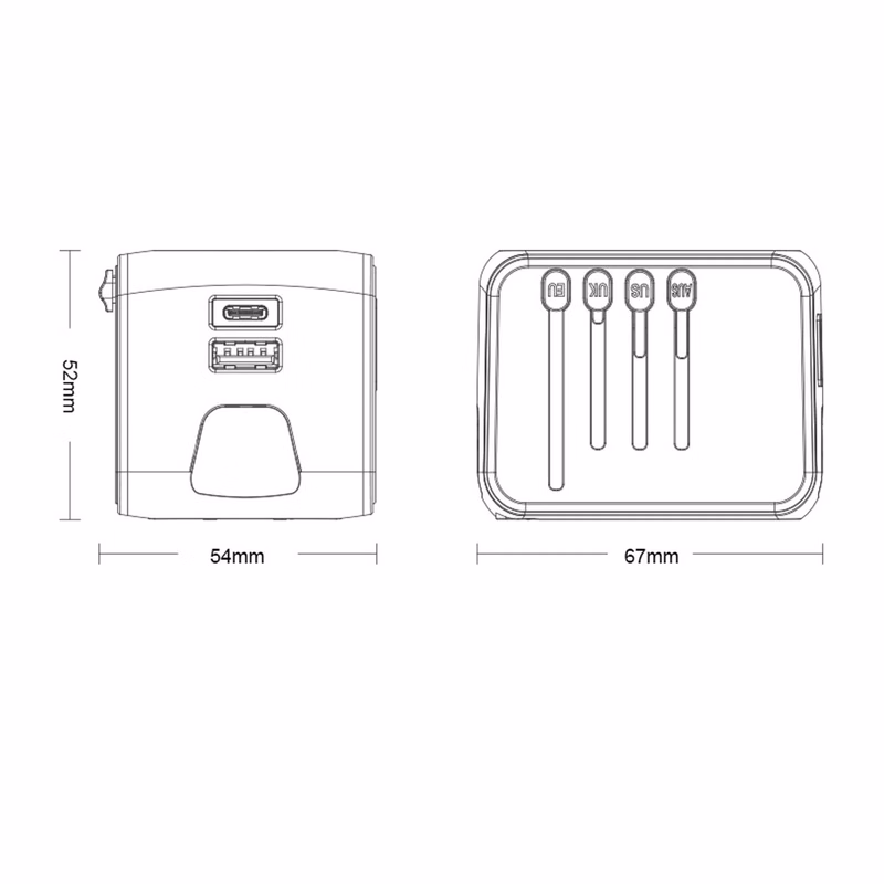 4 USB Ports Universal International Travel Power Adapter