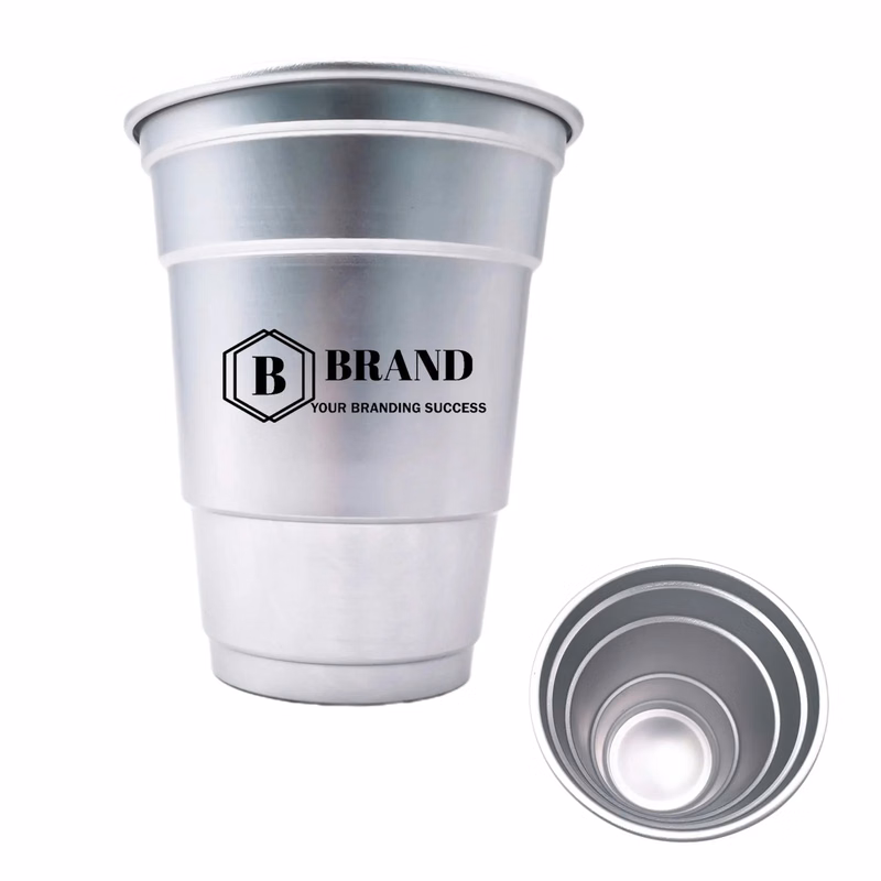 16 oz. Recyclable Party Aluminum Drink Cup MOQ 100