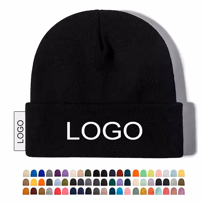 Embroidery Beanie Warm Hat