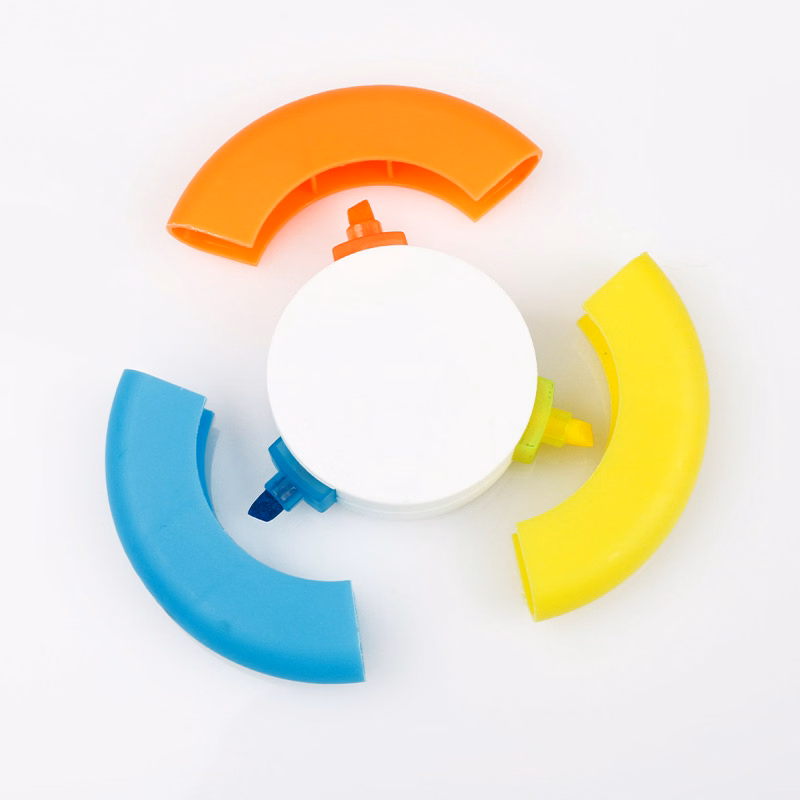 Circular Fluorescent Highlighter Pen