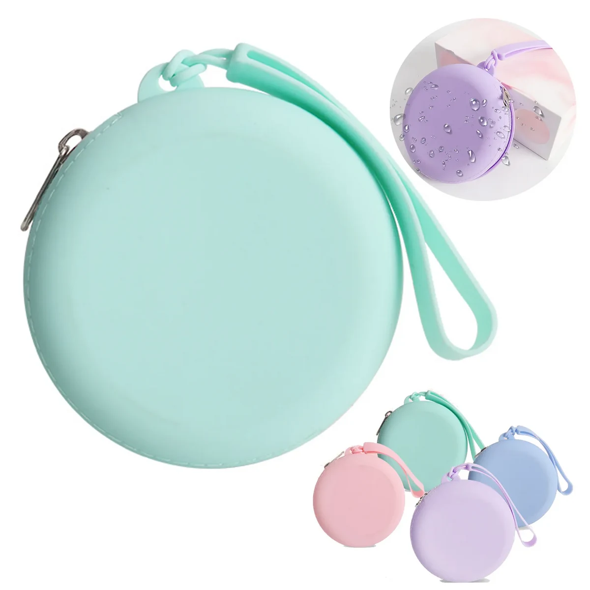 Round Silicone Earphone Storage Case 1