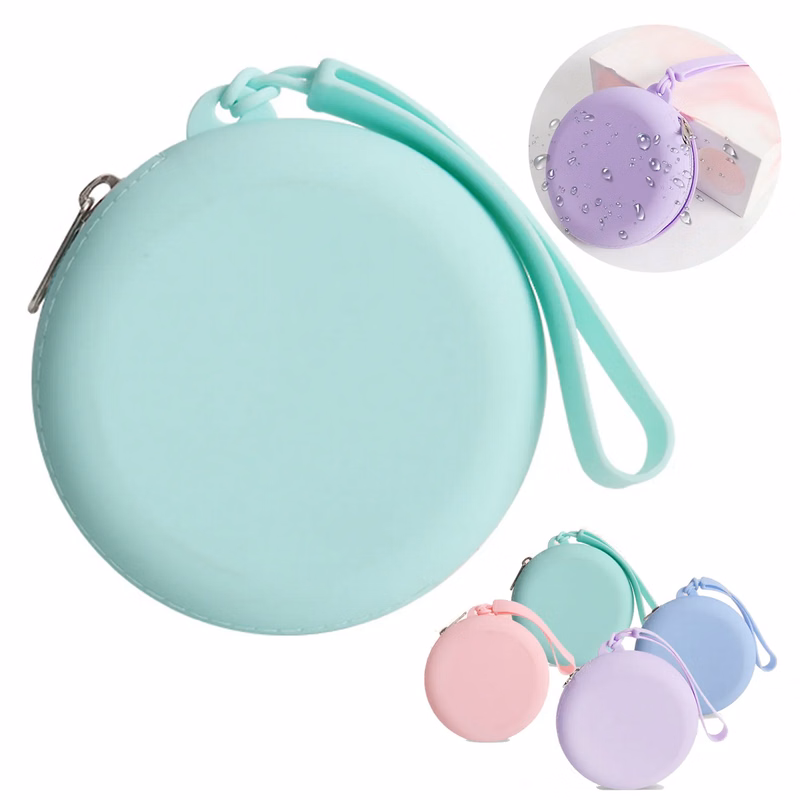 Round Silicone Earphone Storage Case