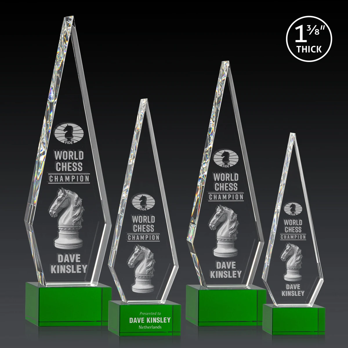 Springfield 3D Award on Hancock Base - Green 1