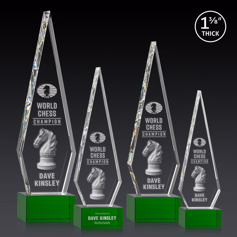 Springfield 3D Award on Hancock Base - Green