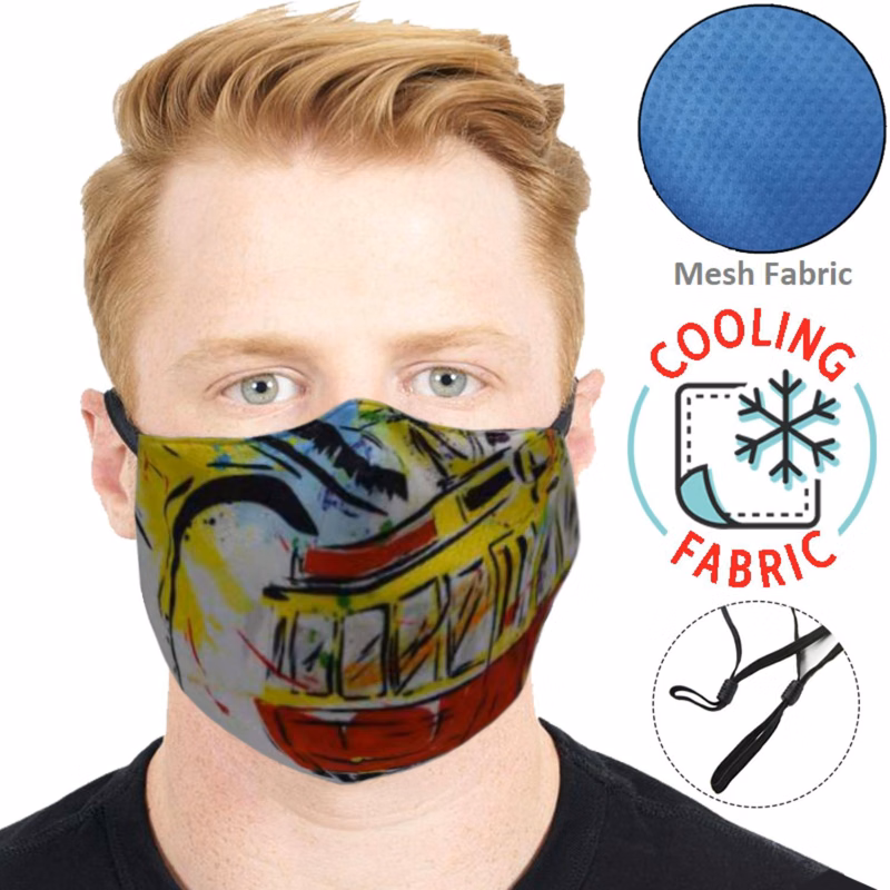 2-Layer Cooling Face Mask w/ Full Color Masks