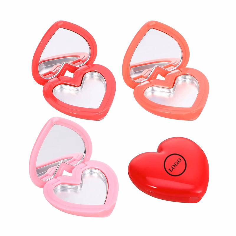 Empty Heart Shape Eyeshadow Makeup Palette with Mirror