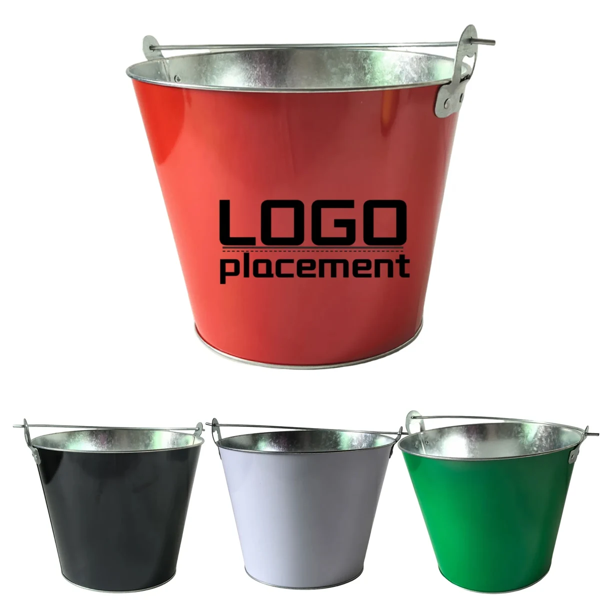 Custom 5 QT Galvanized Metal Ice Bucket/ Beer 1