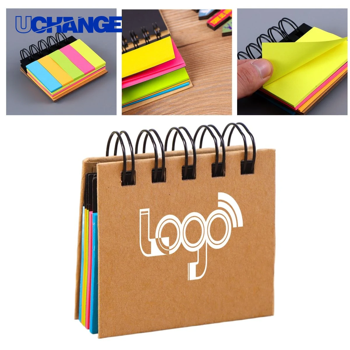 Portable 5-Color Coil Notebook with Sticky Notes 1