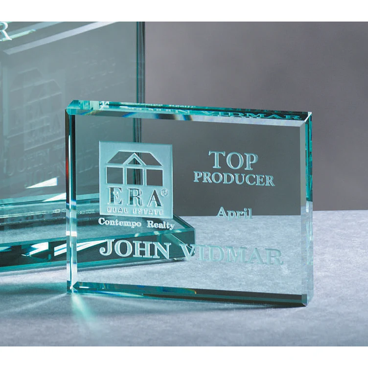 Jade Glass Horizontal Rectangle Award (9"x7") 1