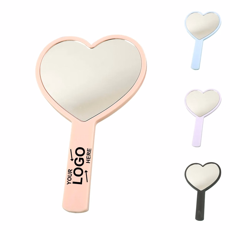 Heart-Shaped Travel Handheld Mirror