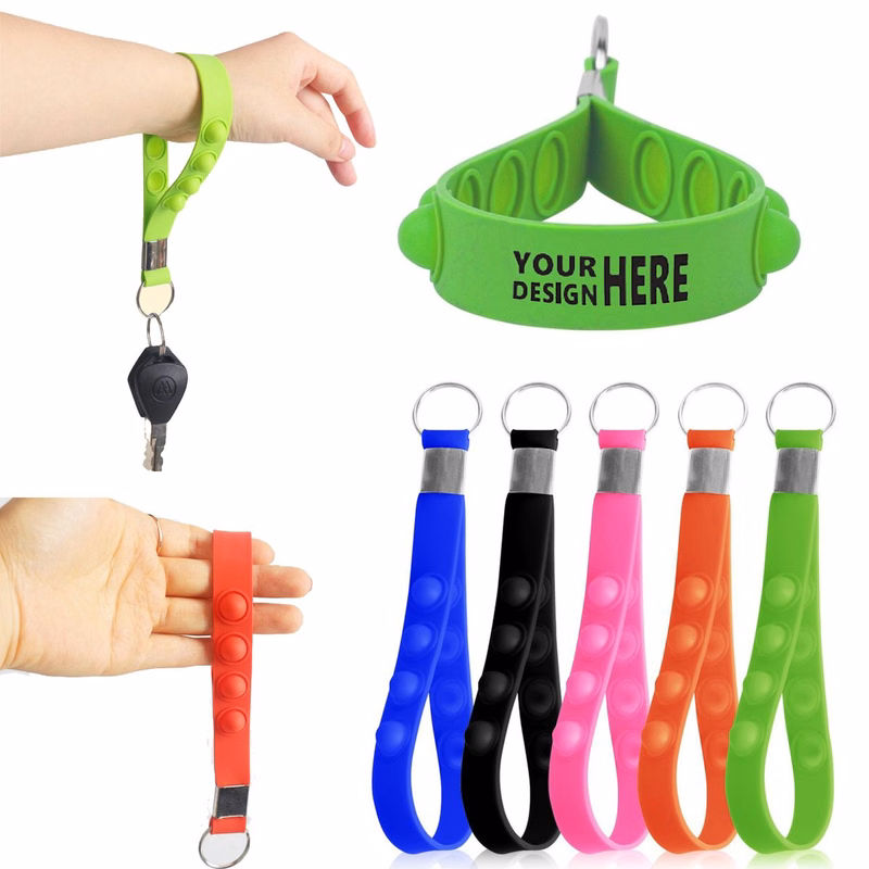 Bubble Fidget Bracelet Key Ring Stress Relief Toy