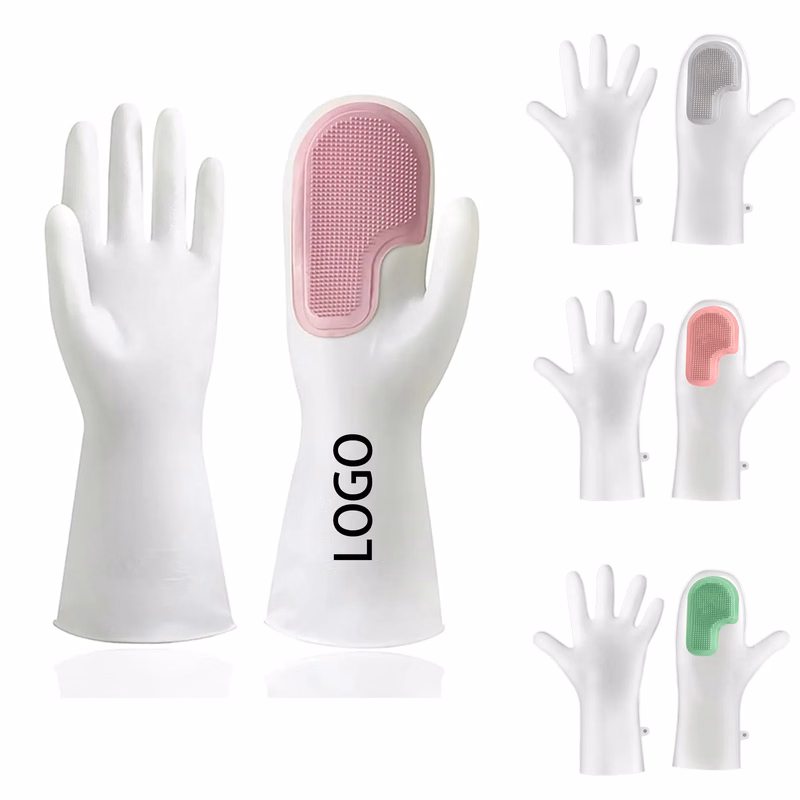 Dishwashing Gloves with Built in Scrubber