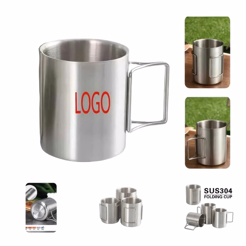 304 Stainless Steel Mug& Outdoor Camping Storage  Folding