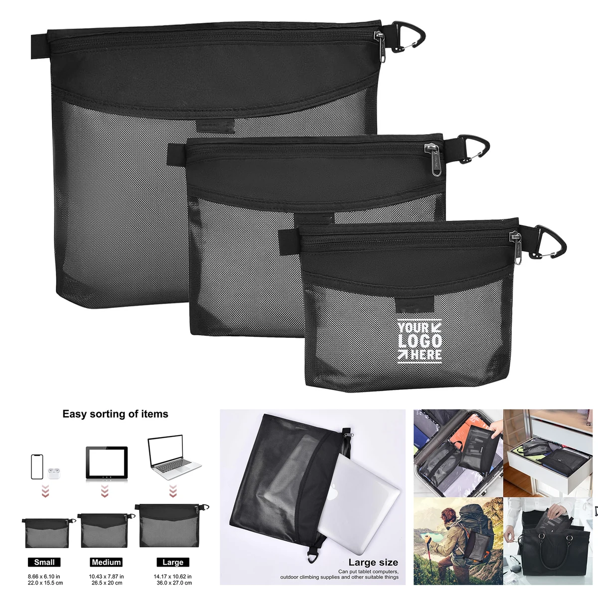 Ultralight Zipper Pouch Travel Packing Bag 1