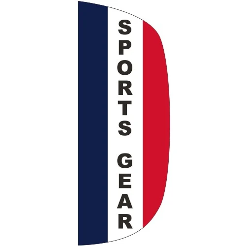 "SPORTS GEAR" 3' x 8' Message Flutter Flag 1