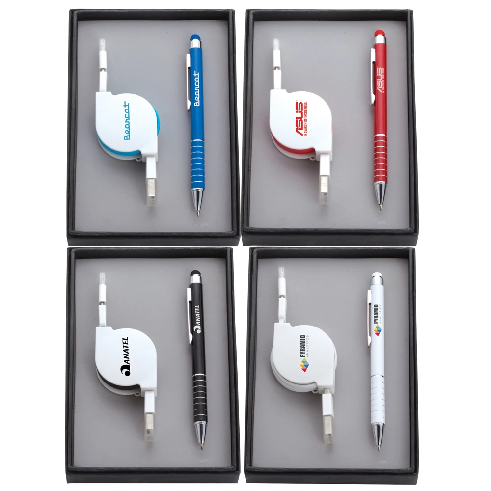Jubilee Stylus Ballpoint Pen & 2-In-1 Adaptable Charger Gift Set 1