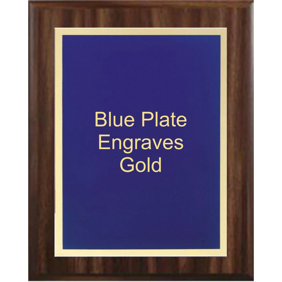 5" x 7" Cherry Finish Plaque with a Blue Simplicity Plate 1