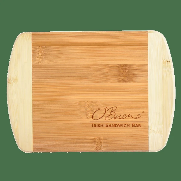 Two-Tone Bar 8" x 5-3/4" Bamboo Cutting Board 1
