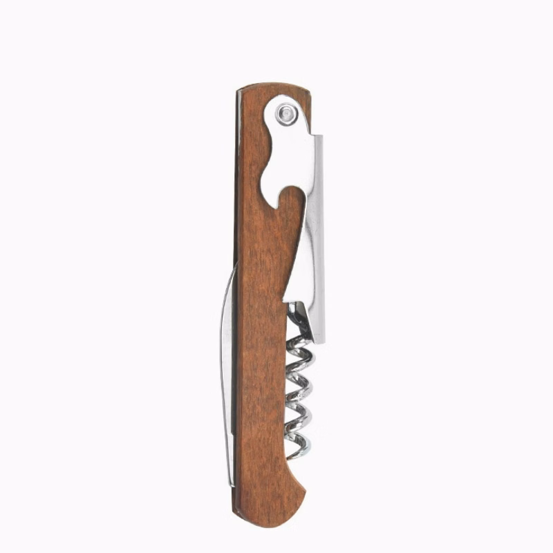 2 In 1 Multi-Function Wine Opener W/ Wood Handle