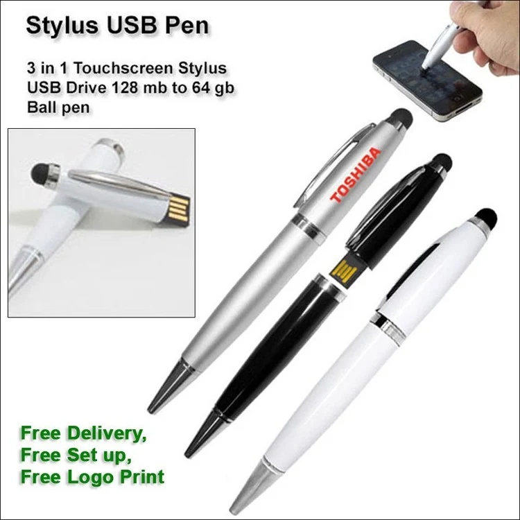 Stylus USB Pen Flash Drive - 128 MB 1