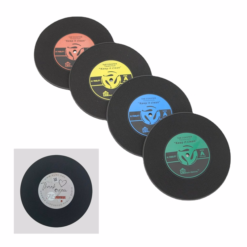 Full Color Print Retro Vinyl Record Coasters