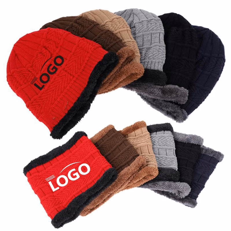 Beanie Hat Scarf Neck Warmer Set