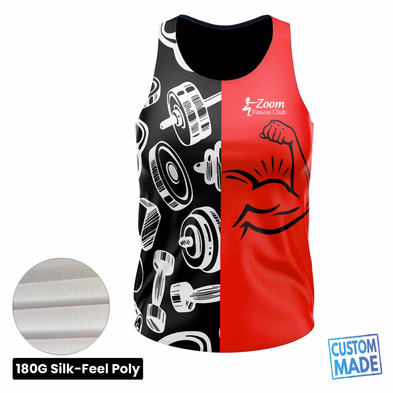 Women's Sublimation Jersey Style Tank Top - 180G Cotton-Feel