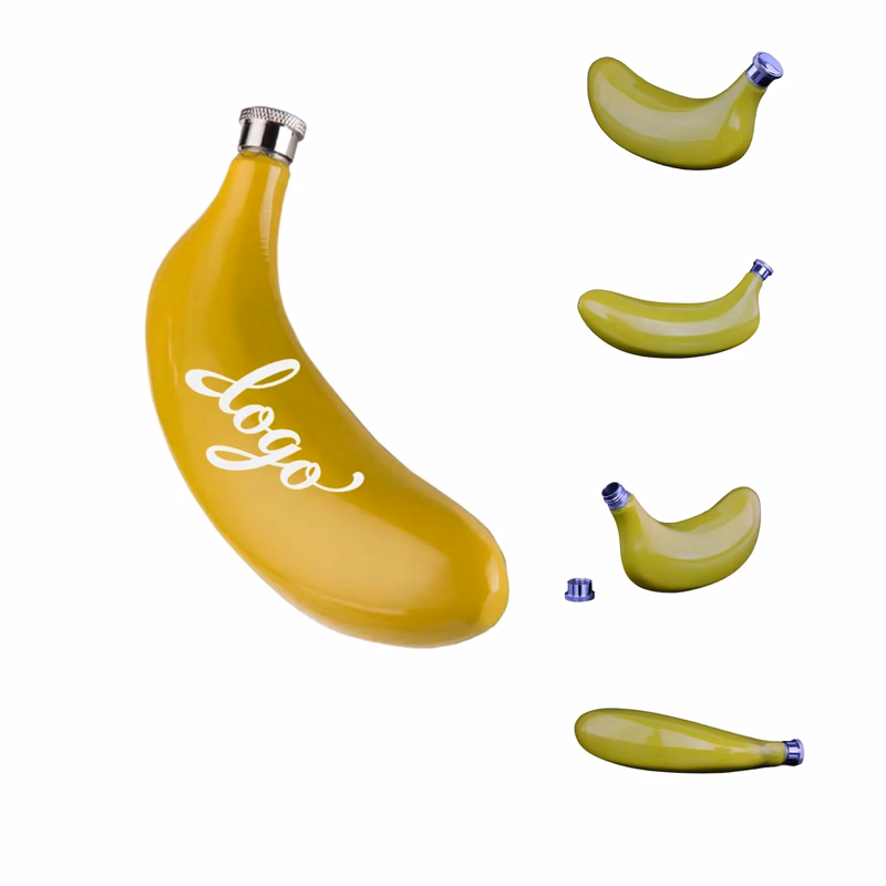 Banana-Shaped Stainless Steel Flask