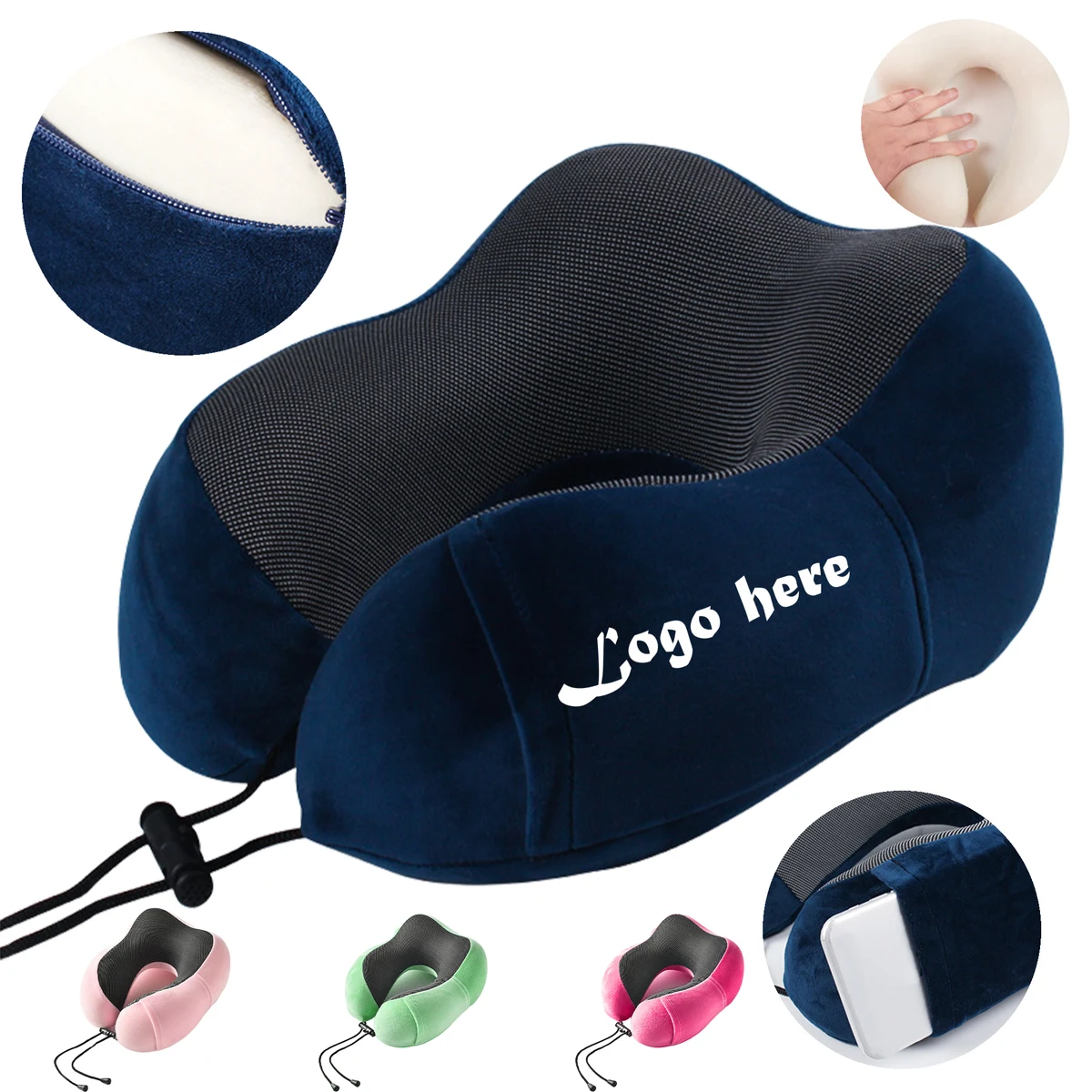 Portable Memory Foam Neck Pillow for Travel 1