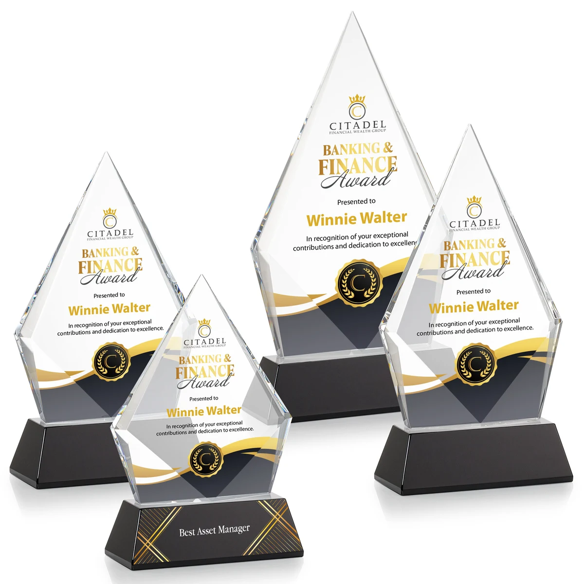 Shelton VividPrint™ Award on Newhaven Base - Black 1