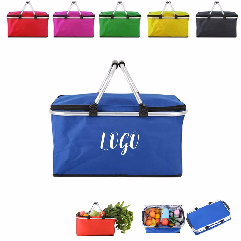 Foldable Picnic Basket With Lid