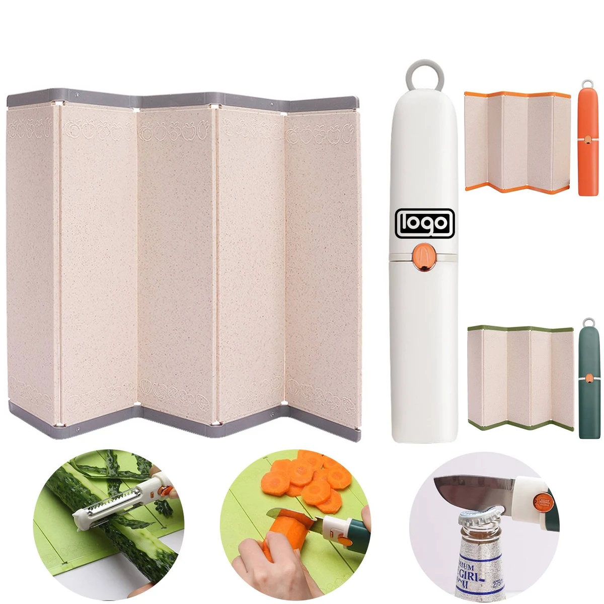 5 in 1 Collapsible Cutting Board Knife Set 1