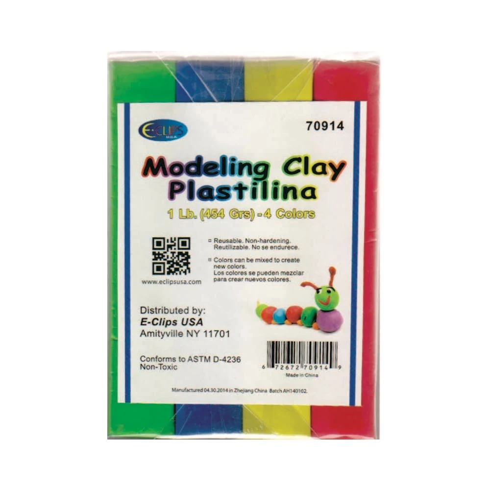 Modeling Clay - 4 Color Pack 1 Lb. 1