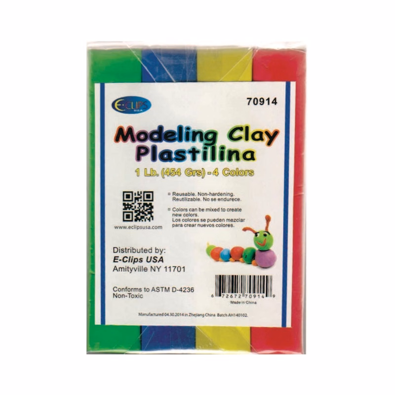 Modeling Clay - 4 Color Pack 1 Lb.