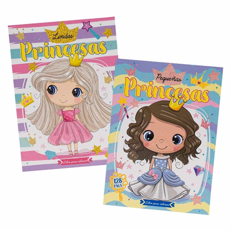 Spanish Princess Coloring Books 128 Pages - Two Titles