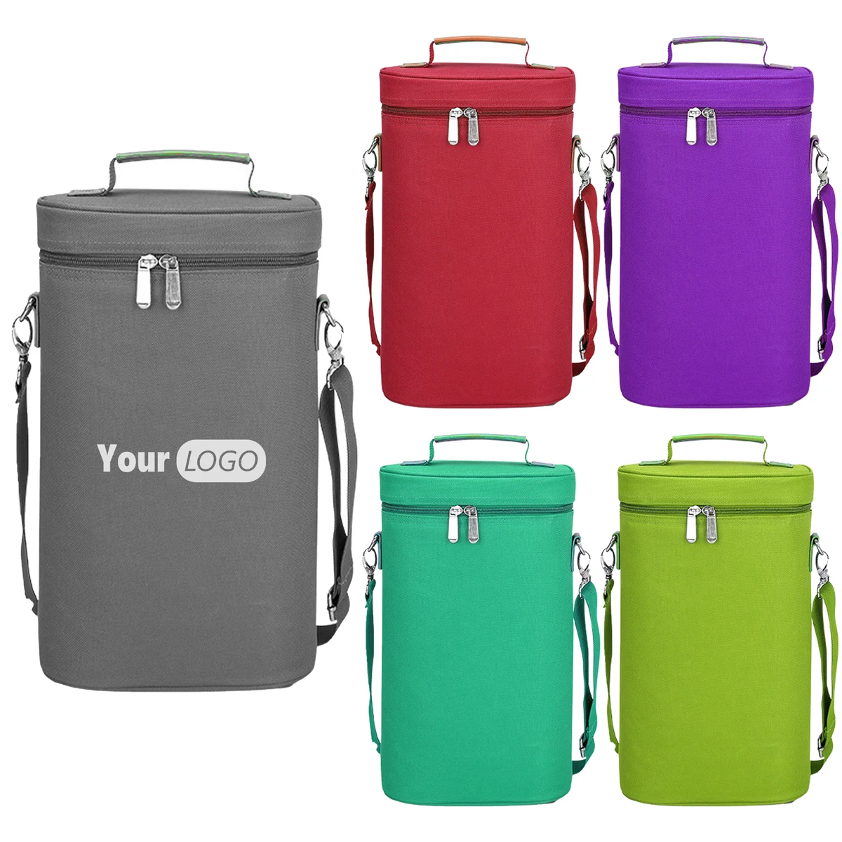 Other Fabric Custom Insulated Wine Carrier 1