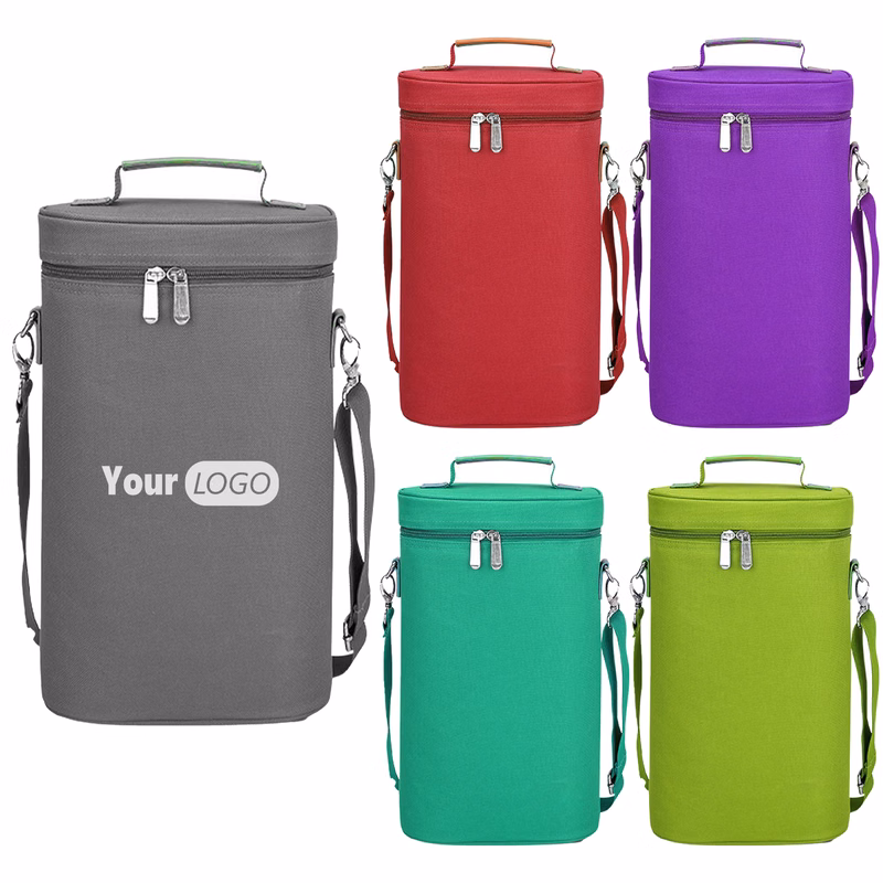 Other Fabric Custom Insulated Wine Carrier
